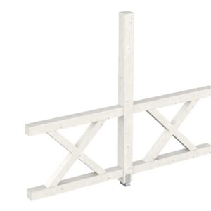 Seitenwand Andreaskreuz, freistehehend Fichte