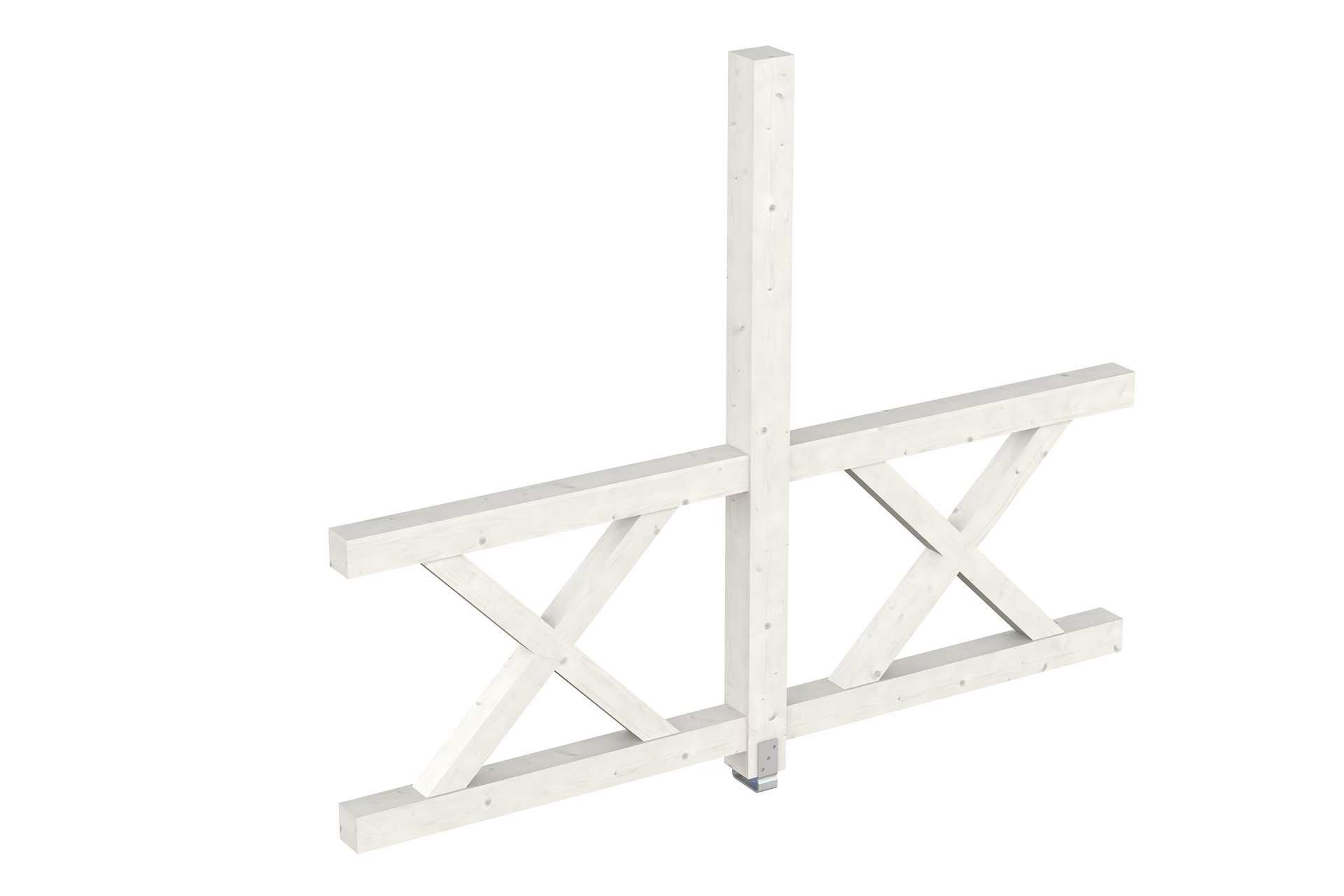 Seitenwand Andreaskreuz, freistehehend Fichte 1 Seitenwand Andreaskreuz, freistehehend Fichte