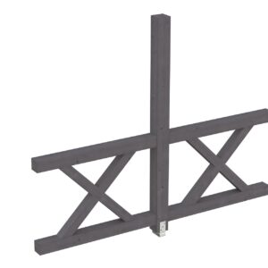 Seitenwand Andreaskreuz, freistehehend Fichte