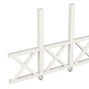 Seitenwand Andreaskreuz, freistehehend Fichte