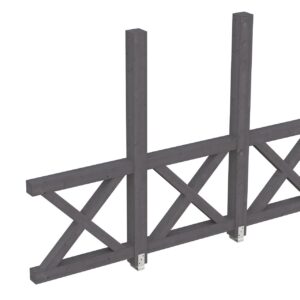 Seitenwand Andreaskreuz, freistehehend Fichte