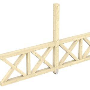 Seitenwand Andreaskreuz, freistehehend Fichte