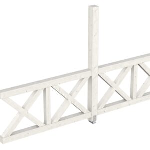 Seitenwand Andreaskreuz, freistehehend Fichte