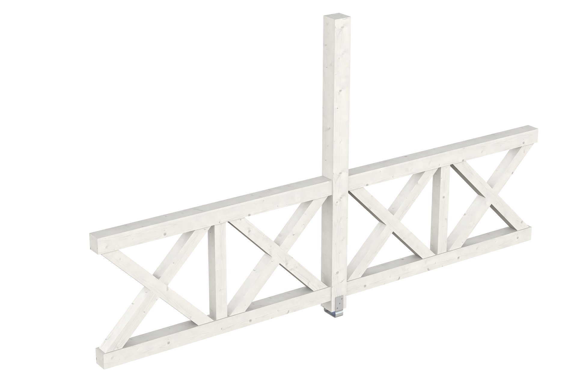 Seitenwand Andreaskreuz, freistehehend Fichte 1 Seitenwand Andreaskreuz, freistehehend Fichte