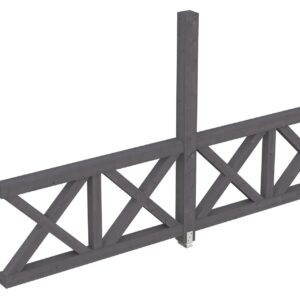 Seitenwand Andreaskreuz, freistehehend Fichte