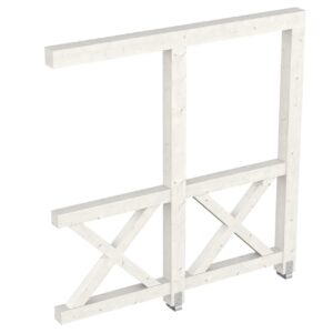 Seitenwand Andreaskreuz, Wandanbau Fichte