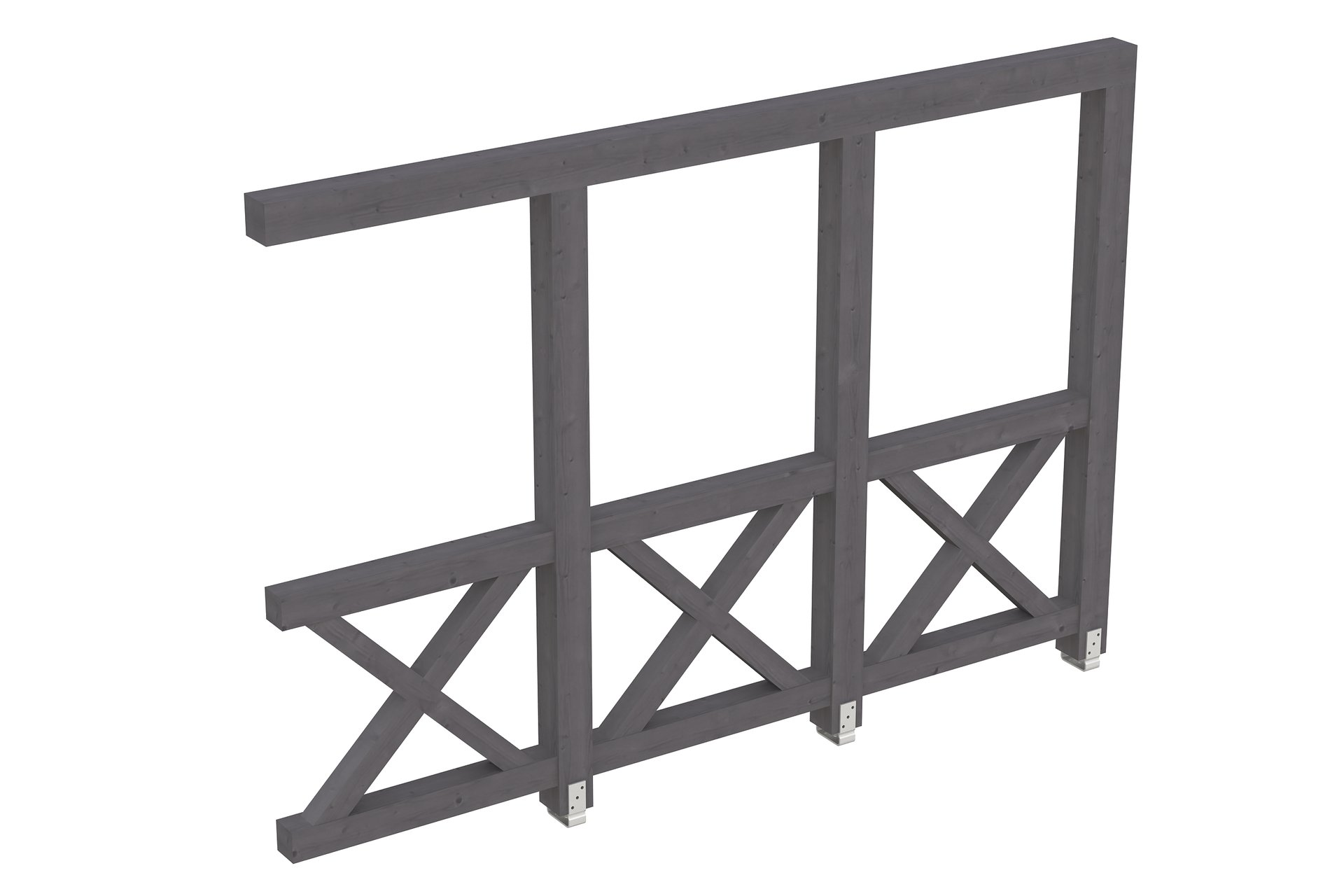 Seitenwand Andreaskreuz, Wandanbau Fichte 1 Seitenwand Andreaskreuz, Wandanbau Fichte