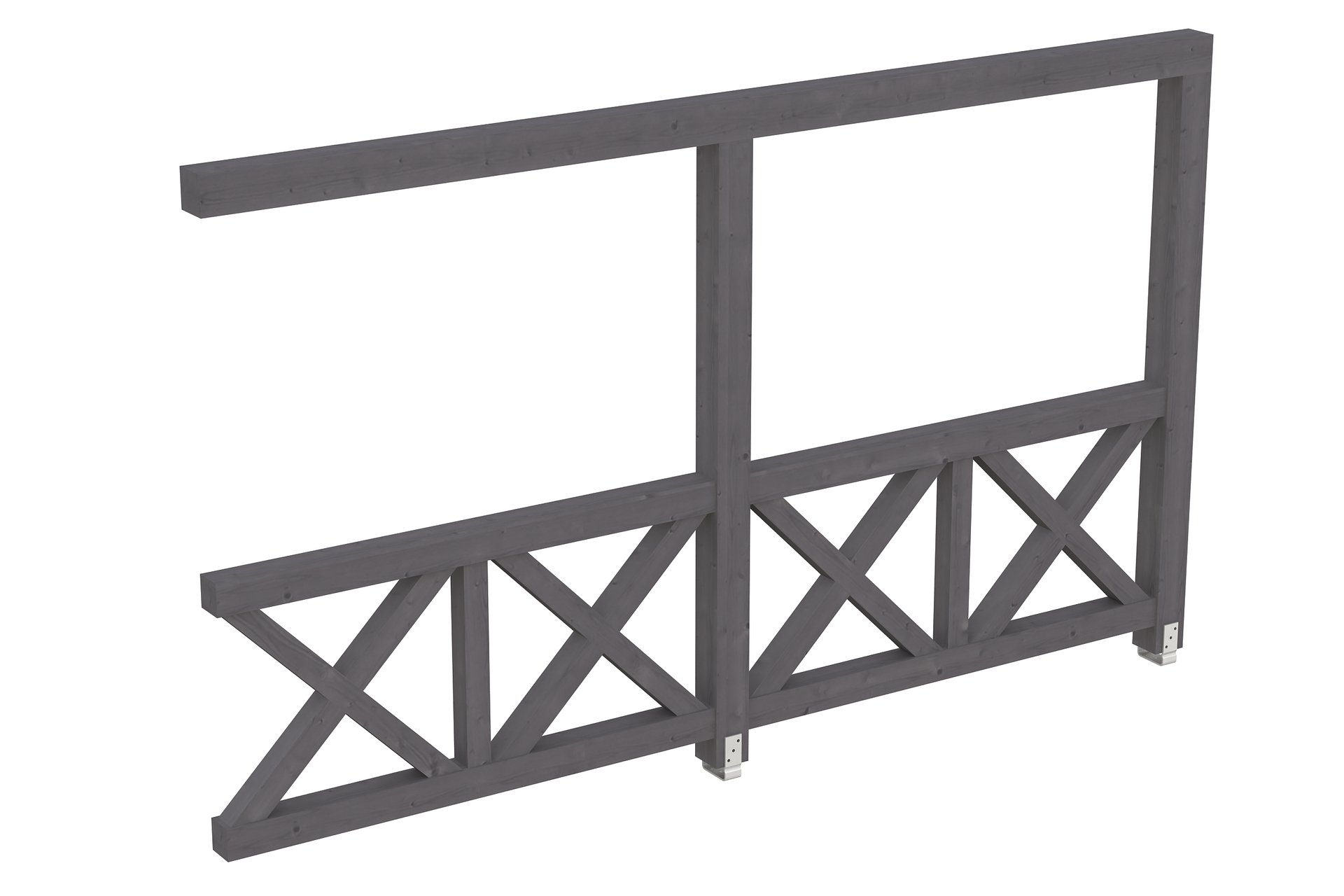 Seitenwand Andreaskreuz, Wandanbau Fichte 1 Seitenwand Andreaskreuz, Wandanbau Fichte