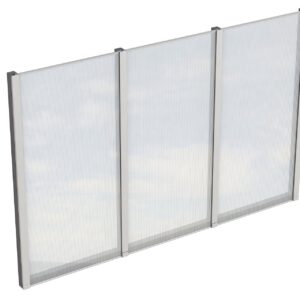 Seitenwand m. Polycarbonat, freistehend Fichte