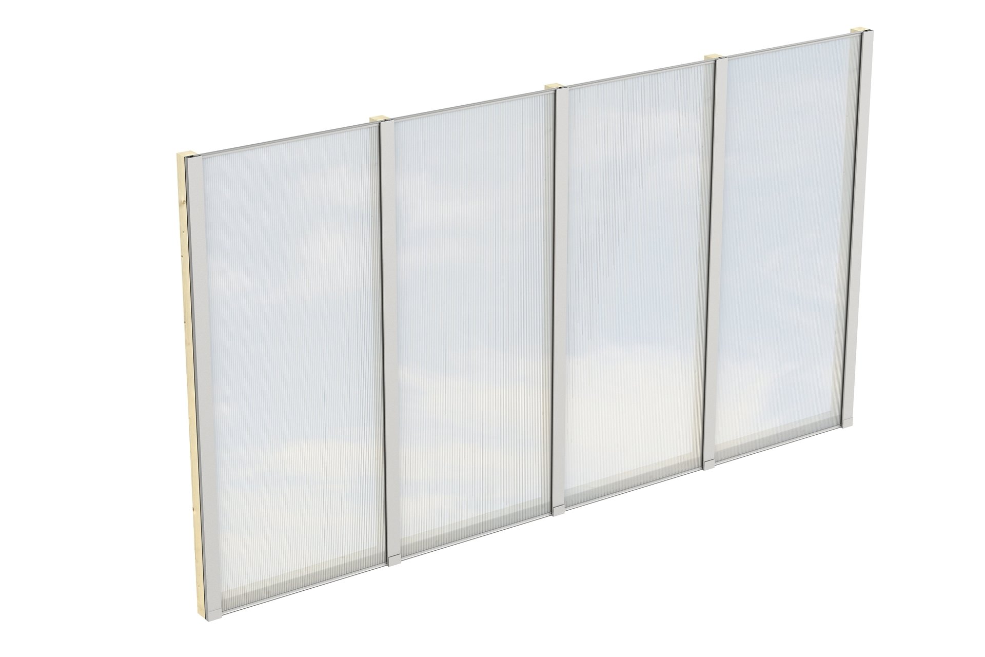 Seitenwand m. Polycarbonat, freistehend Fichte 1 Seitenwand m. Polycarbonat, freistehend Fichte