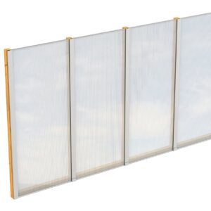 Seitenwand m. Polycarbonat, freistehend Fichte