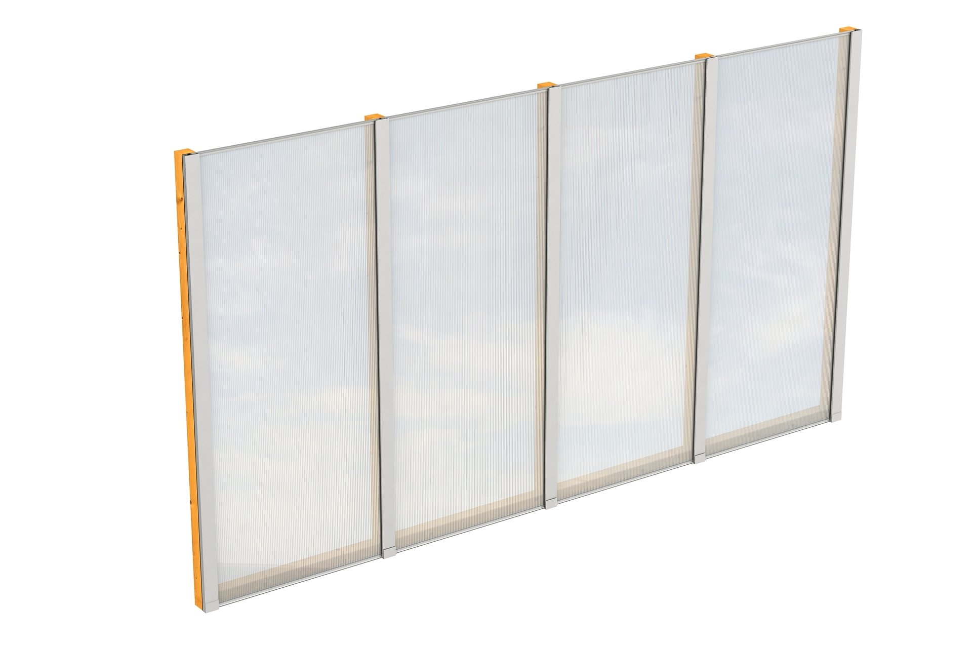 Seitenwand m. Polycarbonat, freistehend Fichte 1 Seitenwand m. Polycarbonat, freistehend Fichte
