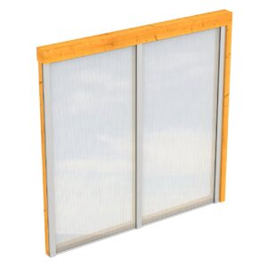 Seitenwand m. Polycarbonat, Wandanbau Fichte