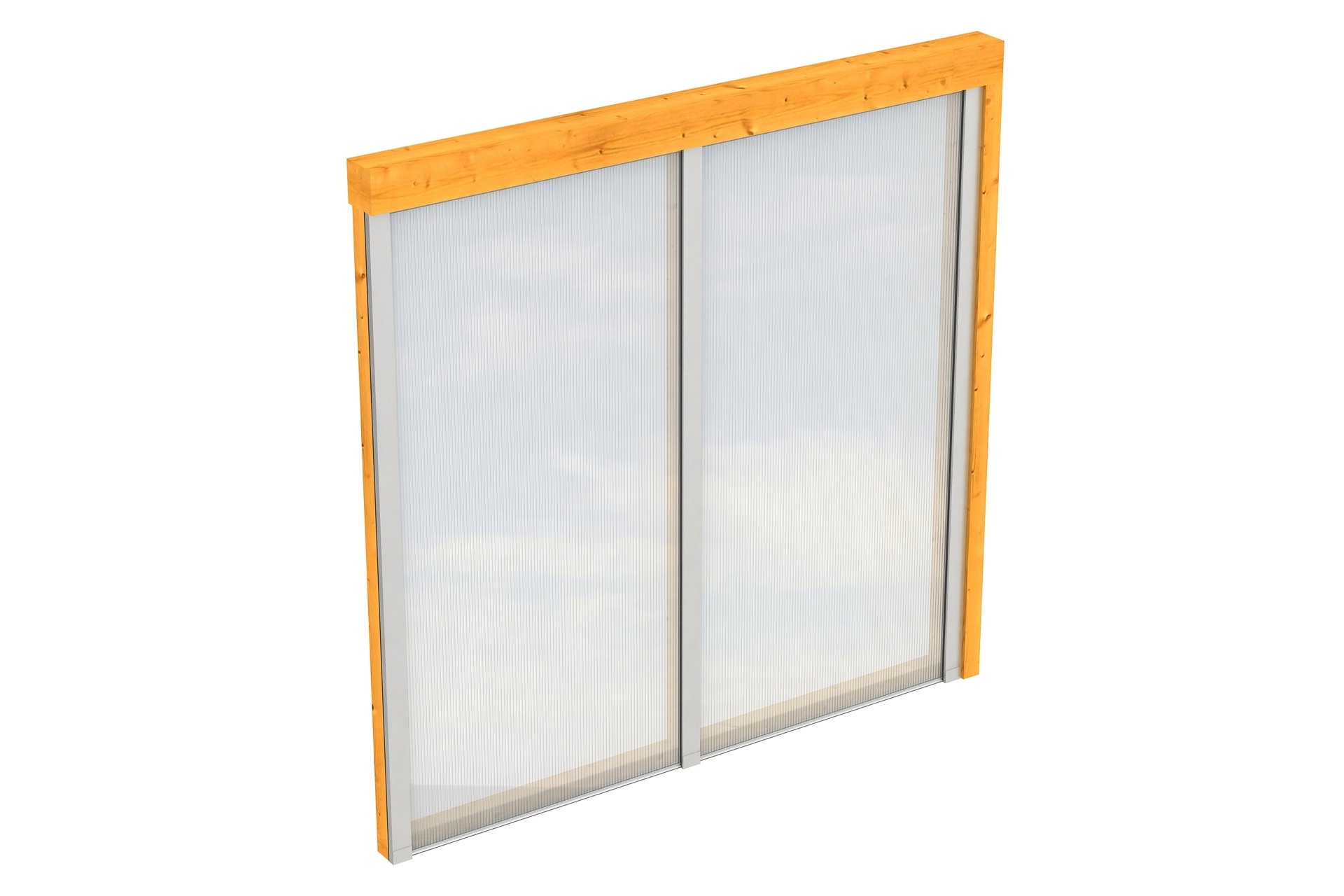 Seitenwand m. Polycarbonat, Wandanbau Fichte 1 Seitenwand m. Polycarbonat, Wandanbau Fichte