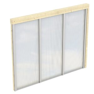 Seitenwand m. Polycarbonat, Wandanbau Fichte