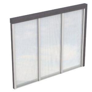 Seitenwand m. Polycarbonat, Wandanbau Fichte