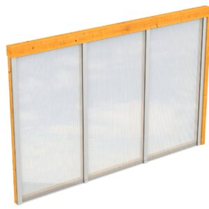 Seitenwand m. Polycarbonat, Wandanbau Fichte