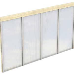 Seitenwand m. Polycarbonat, Wandanbau Fichte