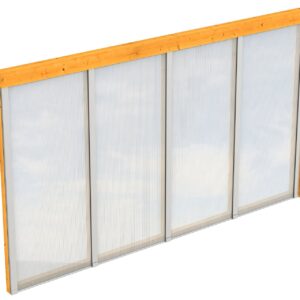 Seitenwand m. Polycarbonat, Wandanbau Fichte