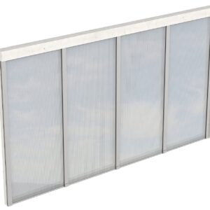 Seitenwand m. Polycarbonat, Wandanbau Fichte