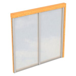 Seitenwand m. Polycarbonatplatten Douglasie
