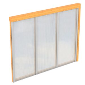 Seitenwand m. Polycarbonatplatten Douglasie