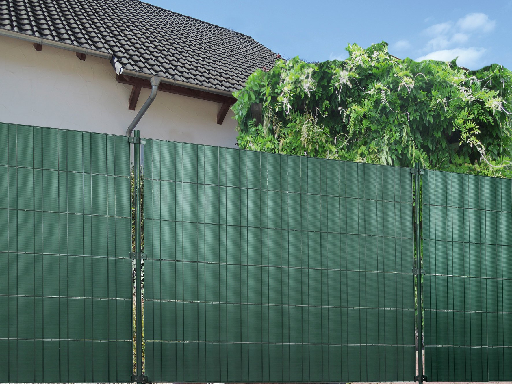 Comfort Sichtschutzstreifen PVC, 24x201,5cm, 4 Streifen 1 Comfort Sichtschutzstreifen PVC, 24x201,5cm, 4 Streifen