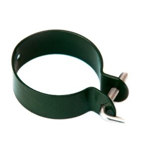 Pfosten-Schelle m. Hakenschraube für Rundpfosten, grün