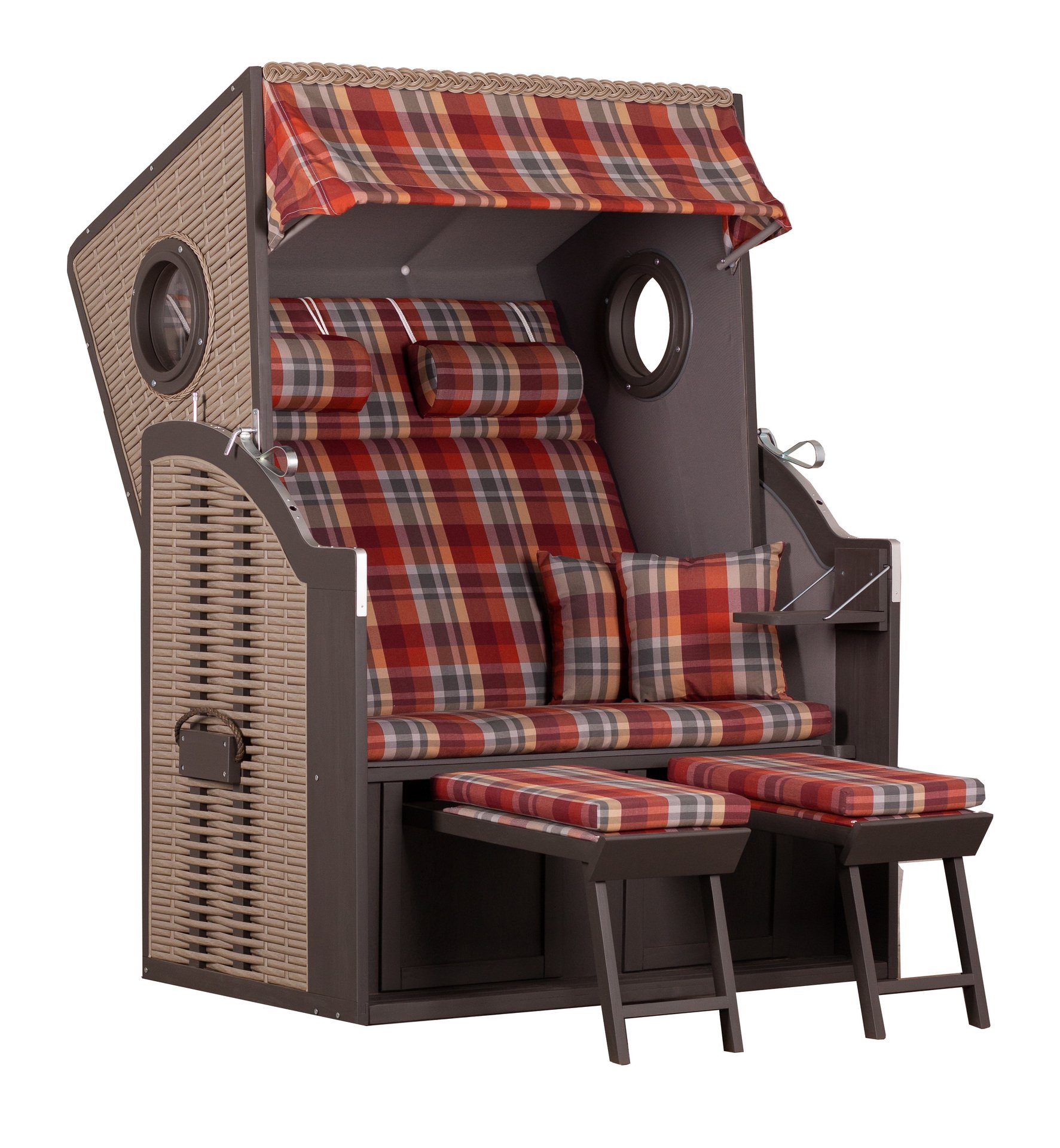 Strandkorb Twin View Design 429 grau 1 Strandkorb Twin View Design 429 grau