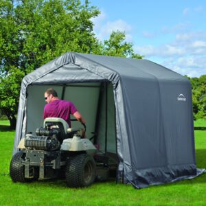 Foliengerätehaus 5,76 m² Grau 240x240 cm Satteldach