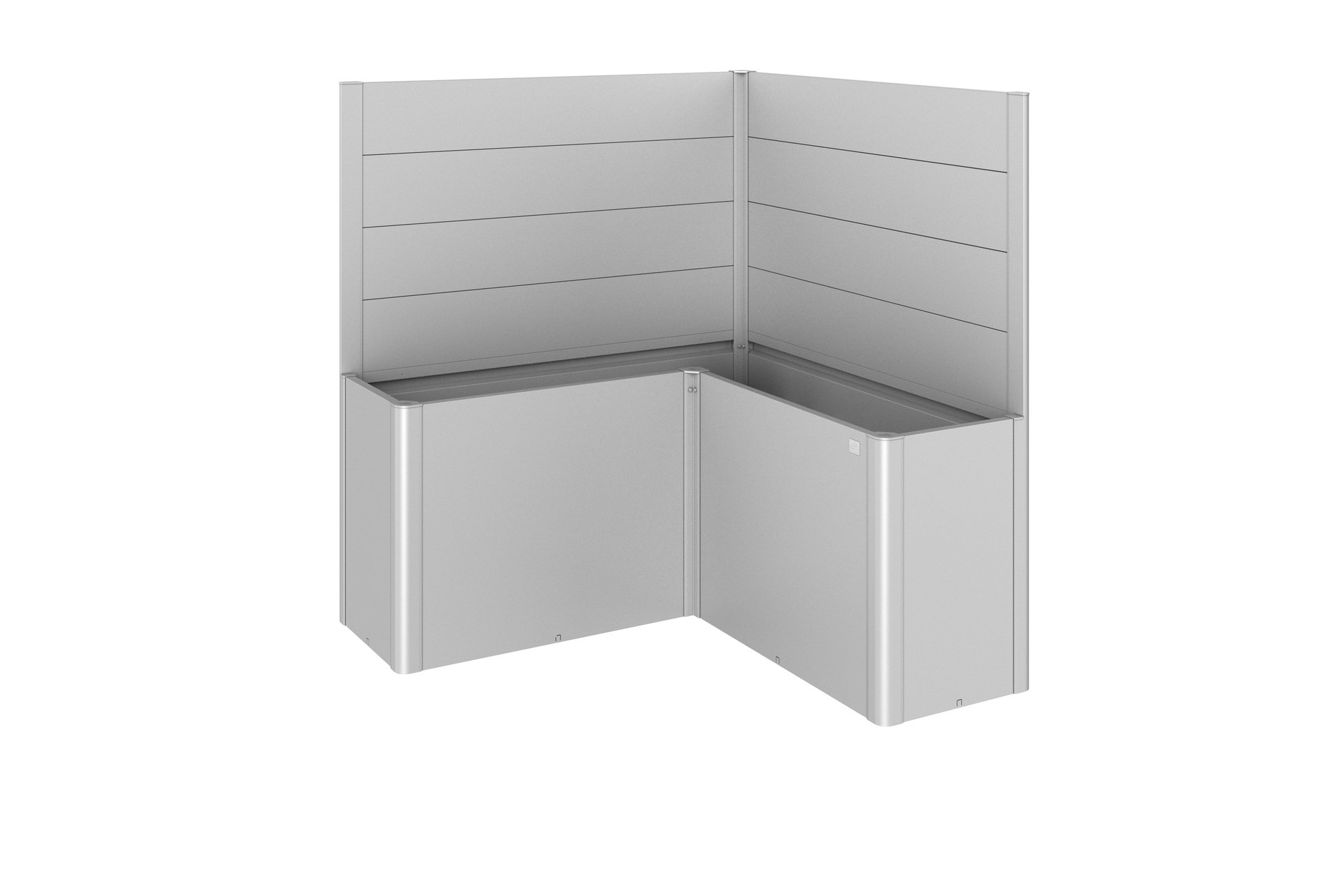 Sichtschutz zu Pflanzbeet Belvedere L-Form ohne Acrylglas 1 Sichtschutz zu Pflanzbeet Belvedere L-Form ohne Acrylglas