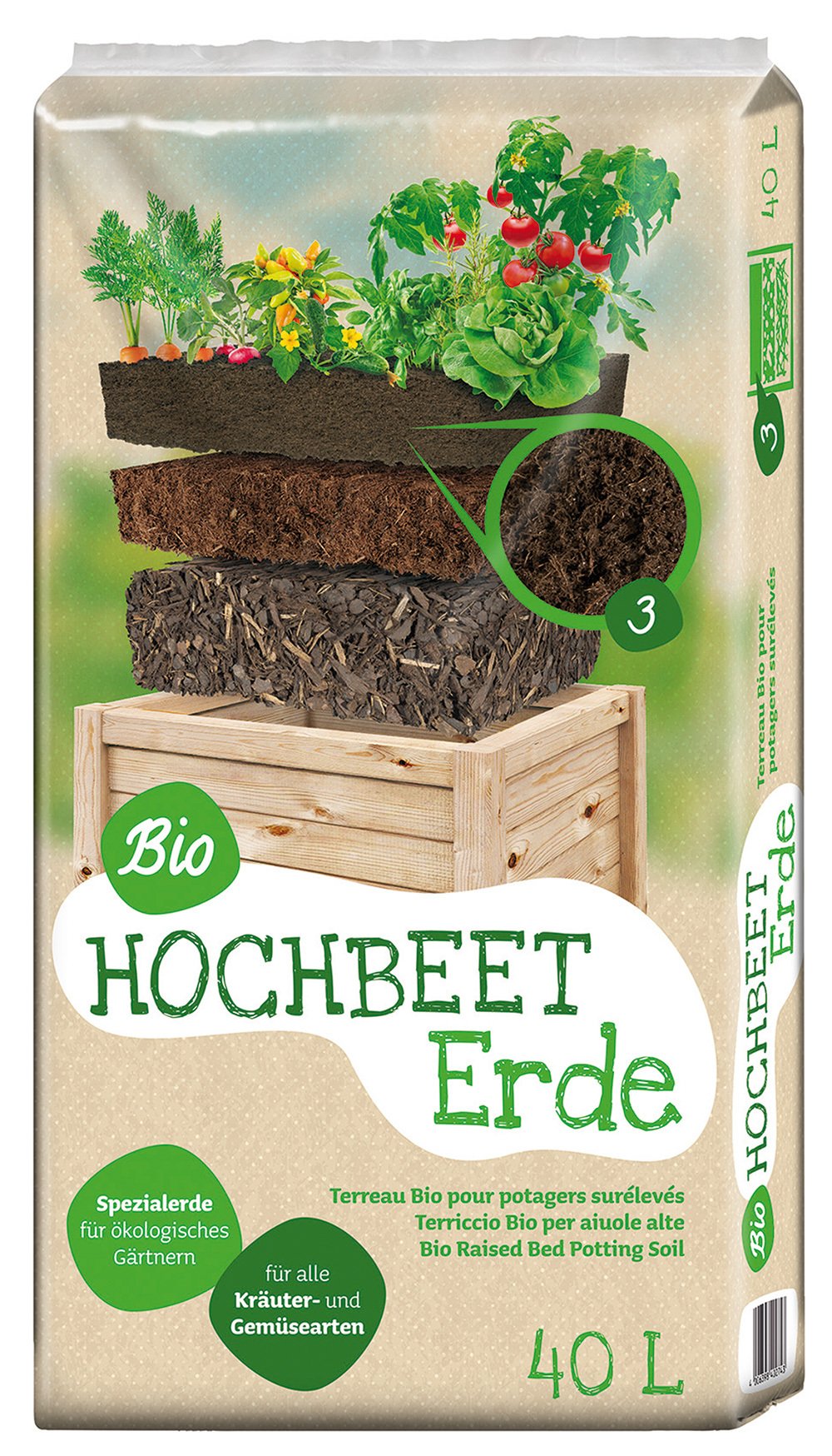 Bio-Hochbeeterde 40L 1 Bio-Hochbeeterde 40L