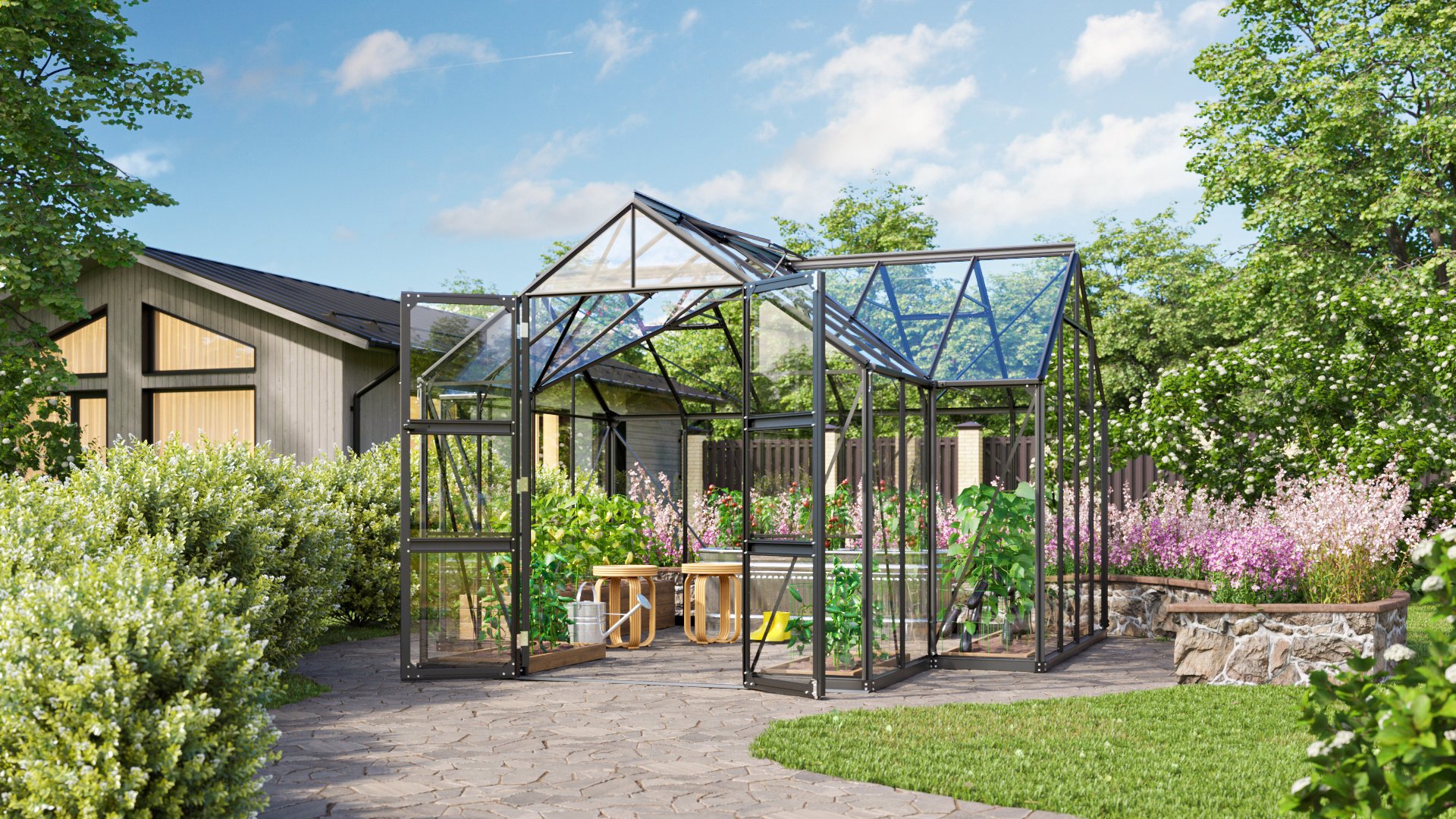 Gewächshaus Campus ESG 3mm 1 Gewächshaus Campus ESG 3mm