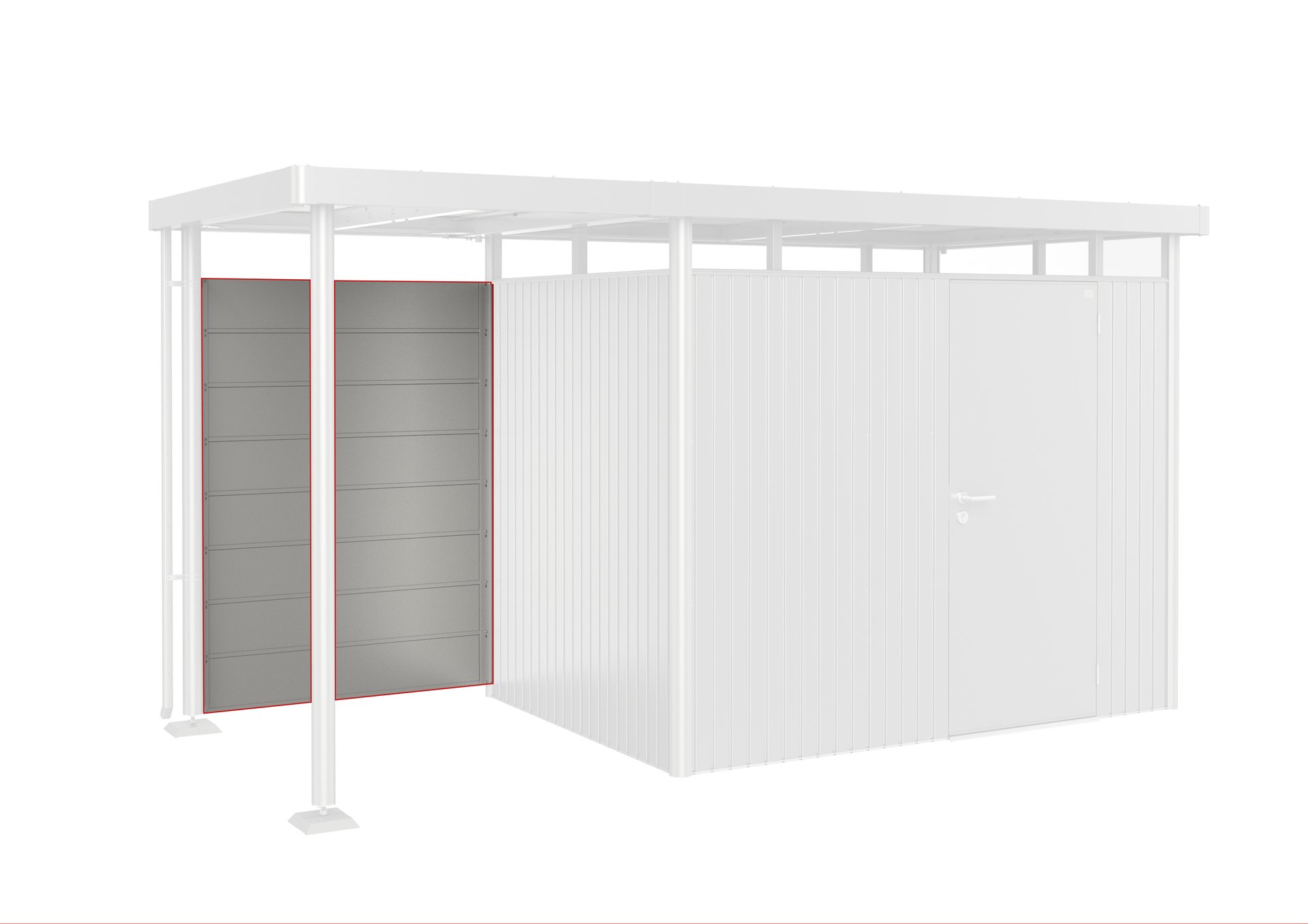 Rückwand für Seitendach Gr. S für Gr. H2-H5 1 Rückwand für Seitendach Gr. S für Gr. H2-H5