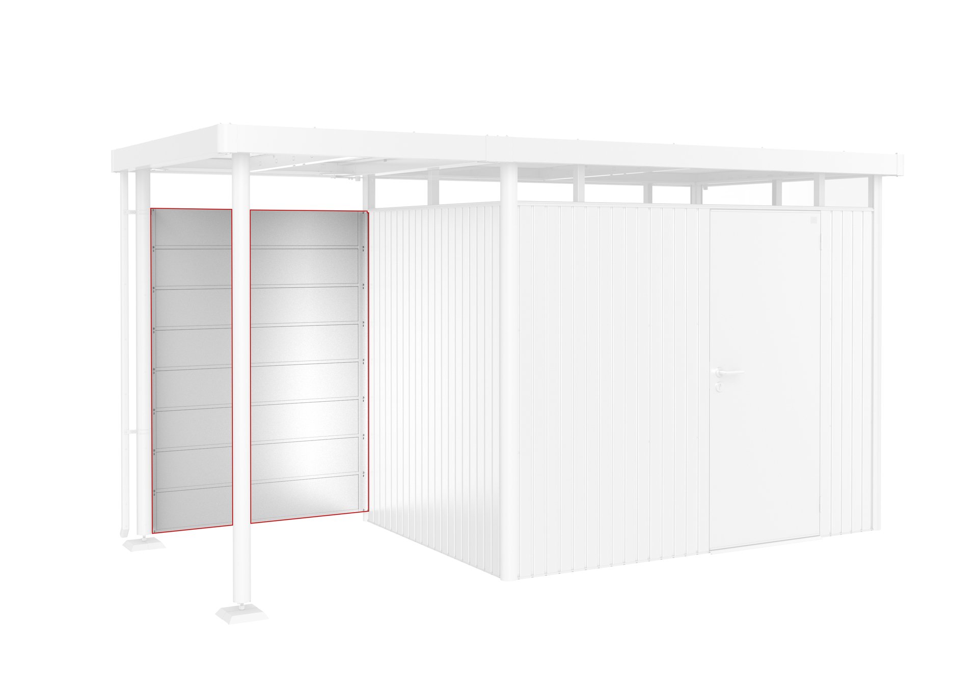 Rückwand für Seitendach Gr. S für Gr. H2-H5 1 Rückwand für Seitendach Gr. S für Gr. H2-H5