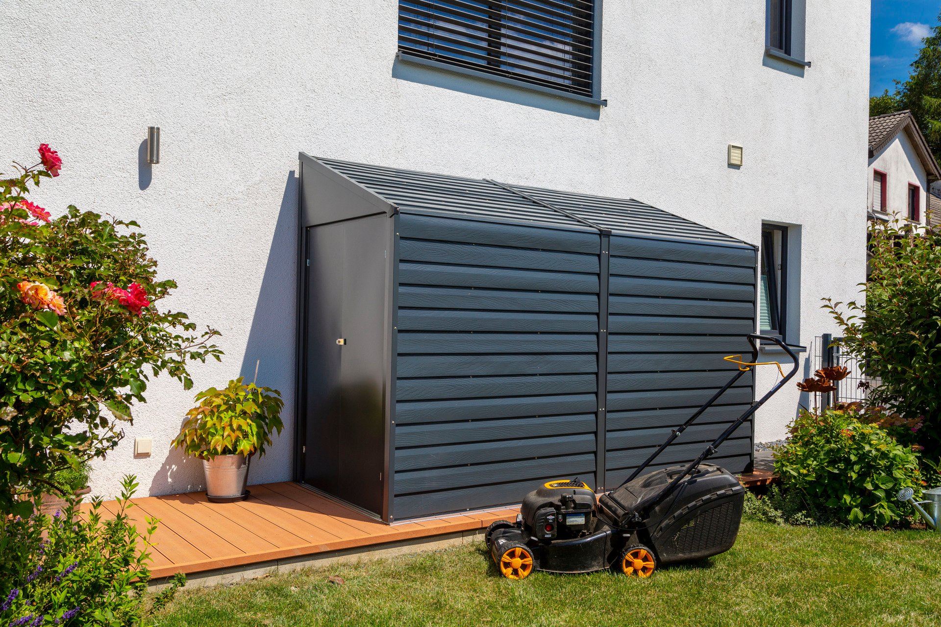 Anlehngerätehaus 4x10 1 Anlehngerätehaus 4x10