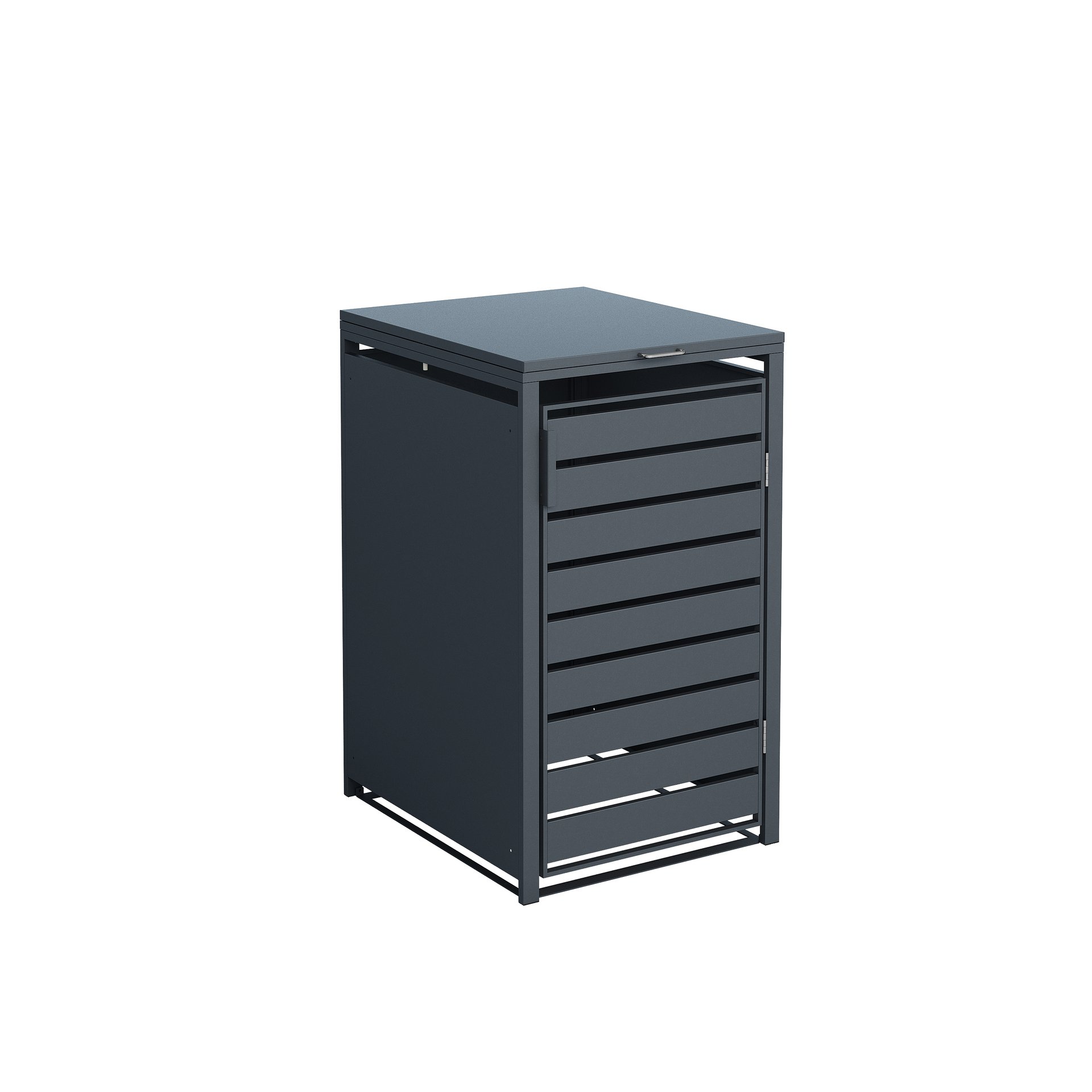 Mülltonnenbox mit Deckel, Anthrazit 1 Mülltonnenbox mit Deckel, Anthrazit