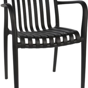 Gartenstuhl, Kunststoff, schwarz