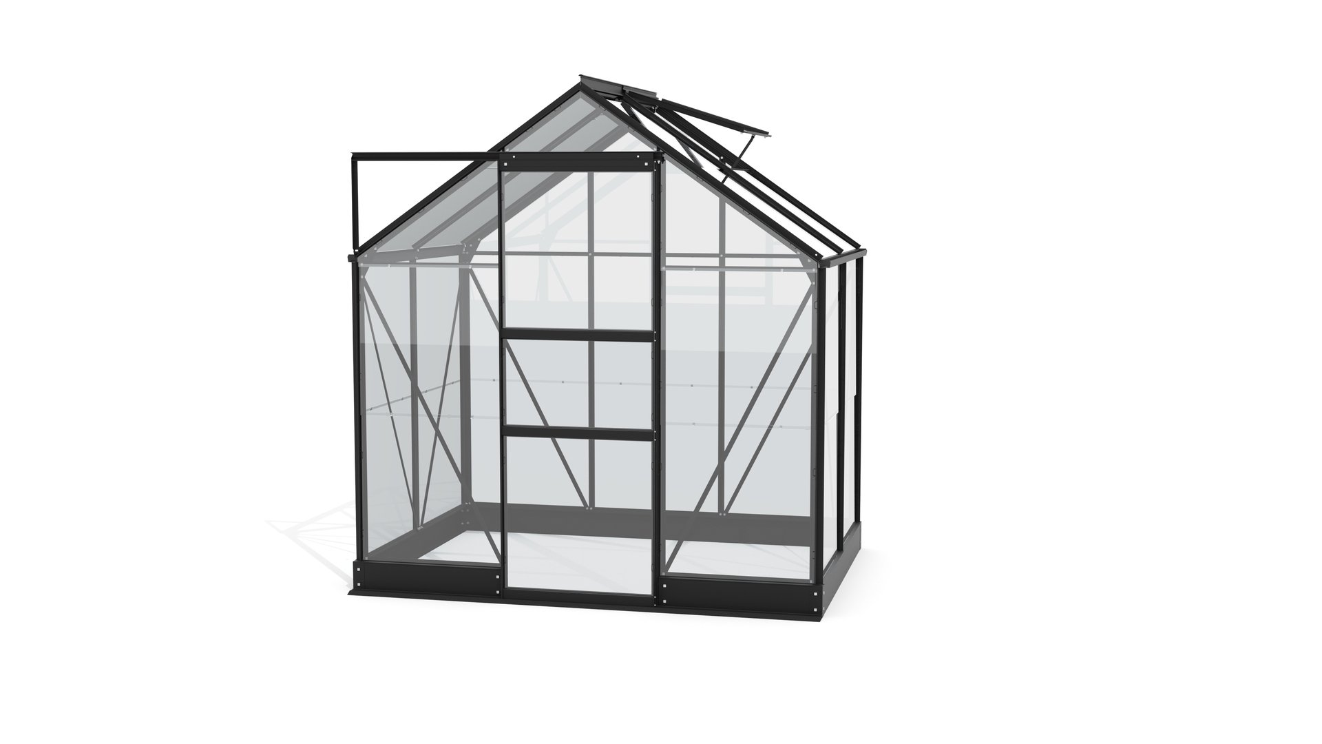 Gewächshaus Eris 2500, ESG3mm 1 Gewächshaus Eris 2500, ESG3mm