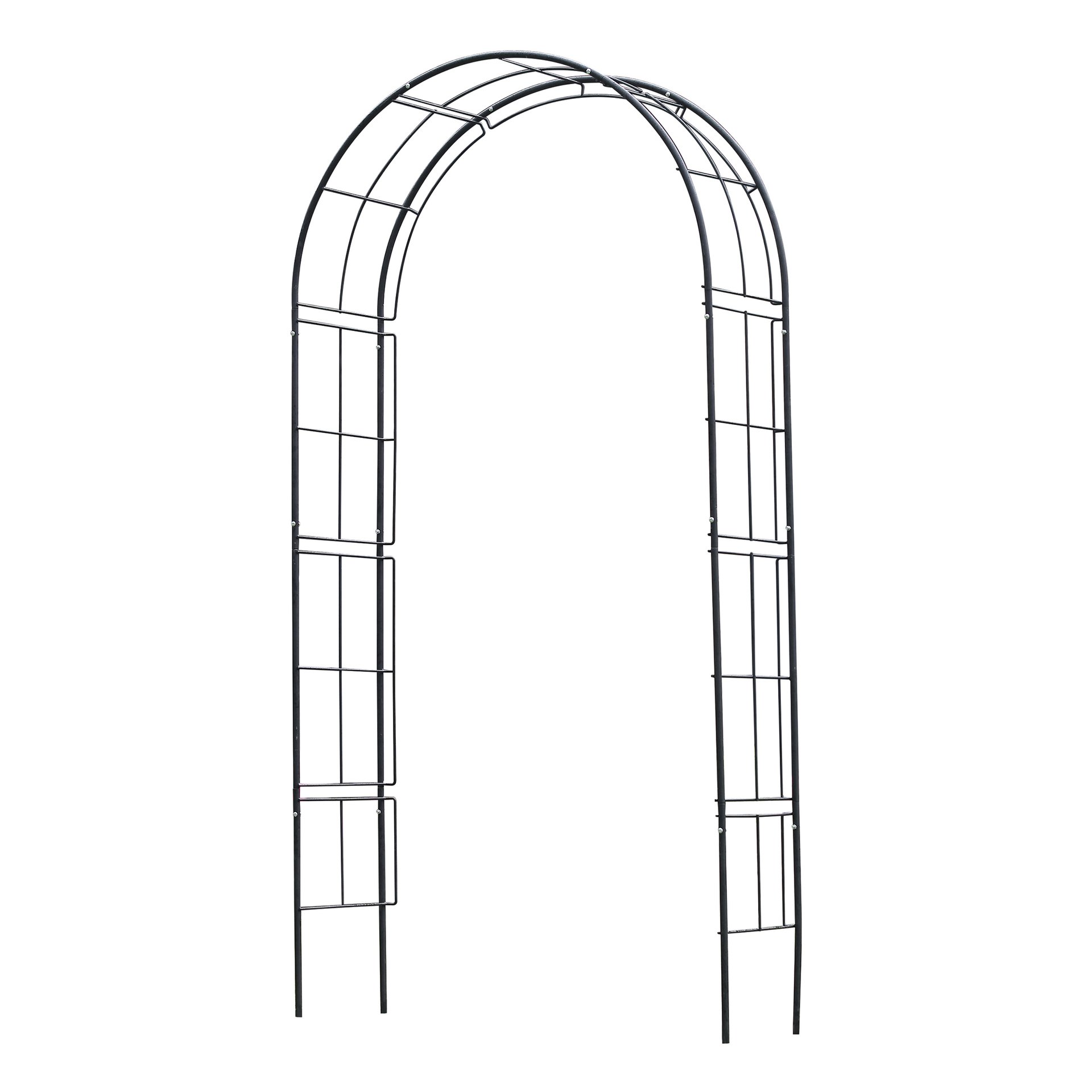 Nature Rosenbogen gebogen, H229x113x38cm, schwarz 1 Nature Rosenbogen gebogen, H229x113x38cm, schwarz