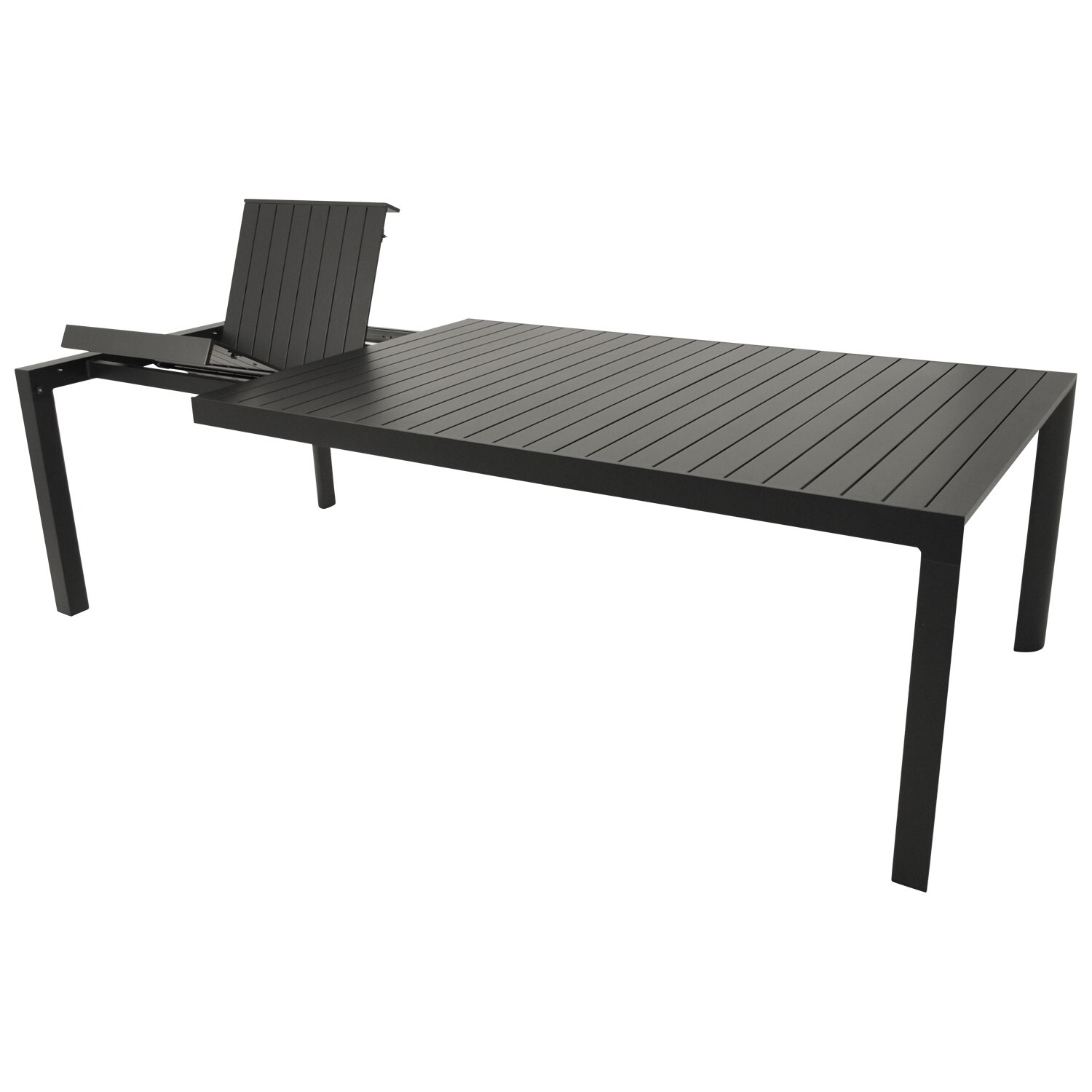 Ausziehtisch 195/255x120cm, Alu anthrazit 1 Ausziehtisch 195/255x120cm, Alu anthrazit