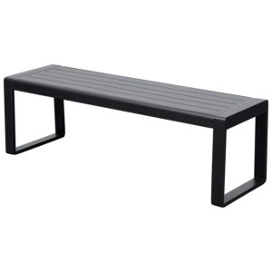 Hockerbank mit Kufengestell 138cm, Aluminium anthrazit