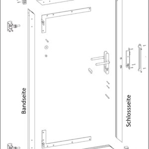 Aluminium Torrahmen für Steckzaunserien