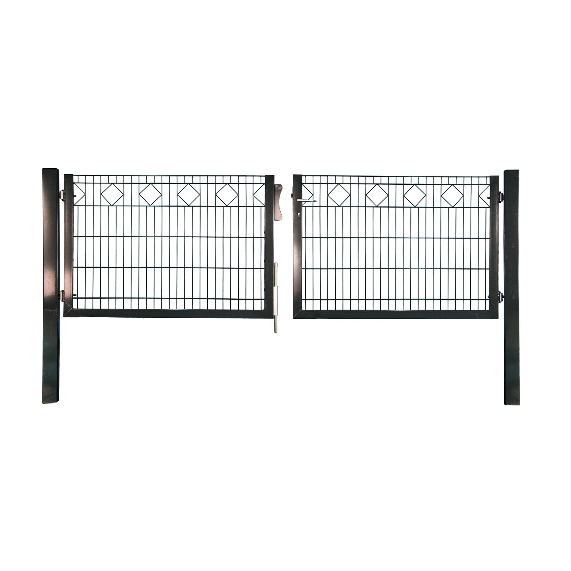 CARO Doppeltor anthrazit inkl. Pfosten 1 CARO Doppeltor anthrazit inkl. Pfosten