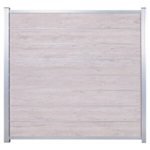 GOTLAND-Serie WPC-Steckzaunsystem Zaunset für ein Zaunfeld