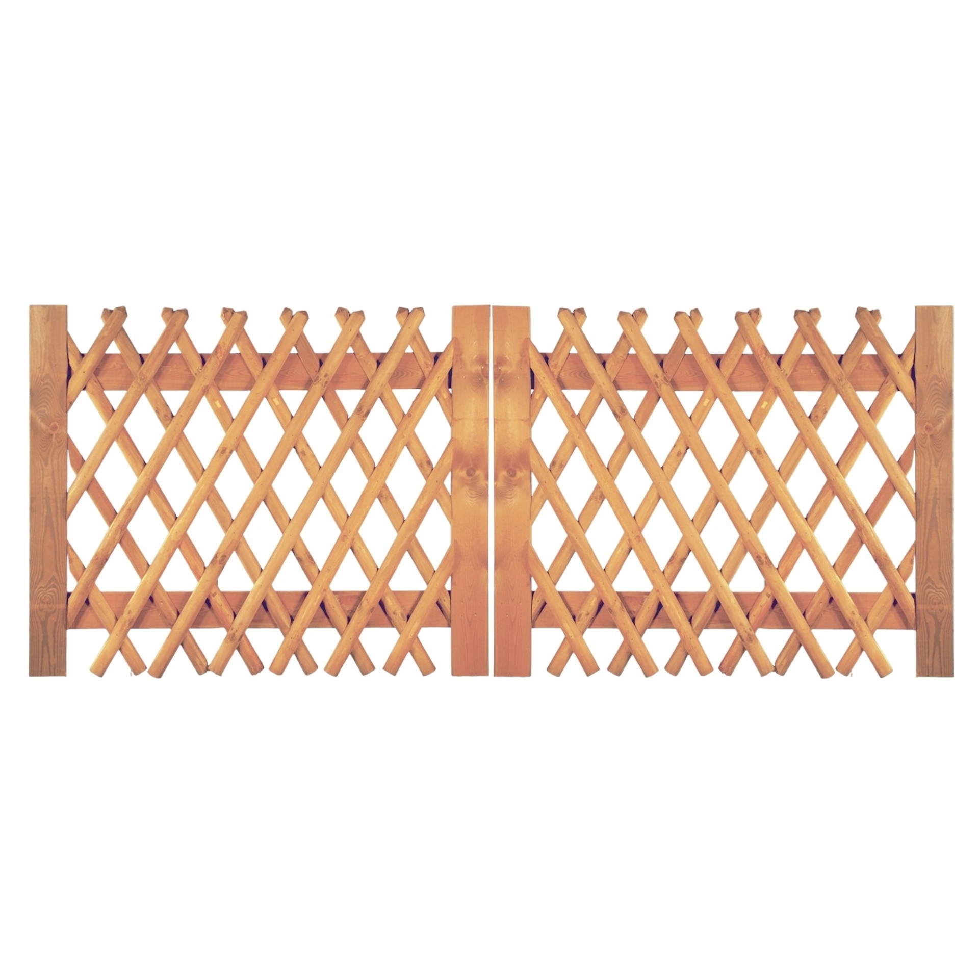 Jägerzaun Doppeltor Latten 55 mm, kdi braun 1 Jägerzaun Doppeltor Latten 55 mm, kdi braun