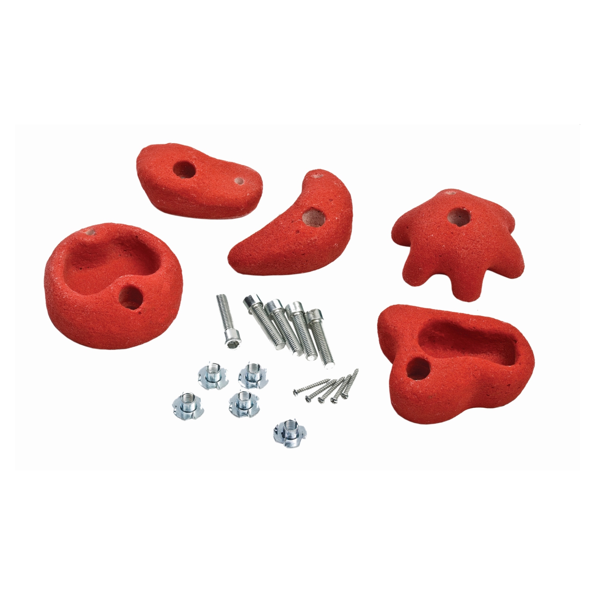 Klettersteine rot, 5 Steine/ Set 1 Klettersteine rot, 5 Steine/ Set