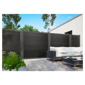 MALÖ WPC-Zaun ANTHRAZIT 180x180 cm