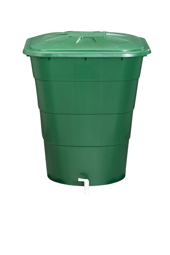 Regentonne mit Deckel und Hahn 1 Regentonne mit Deckel und Hahn