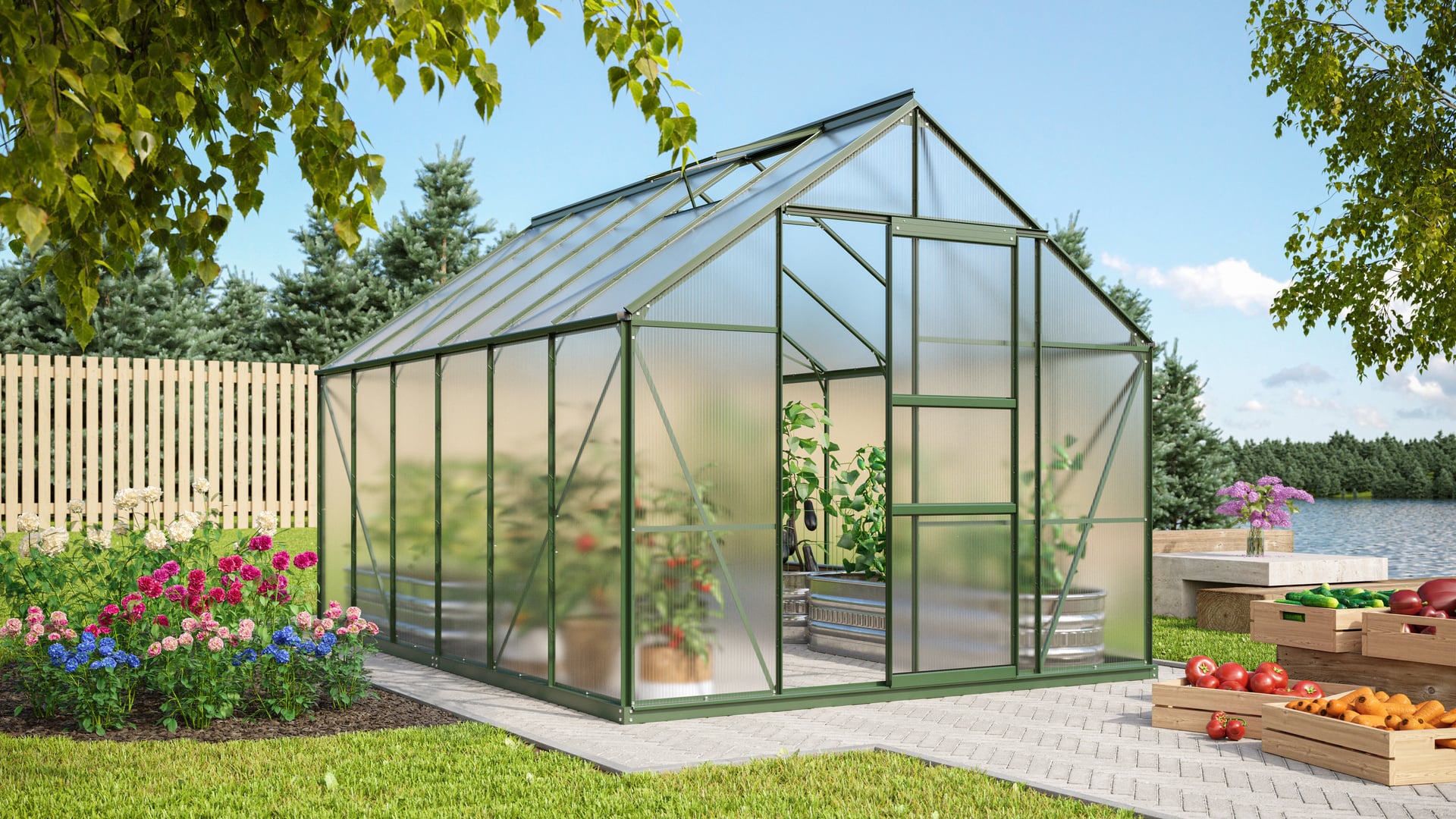 Gewächshaus Merkur 9900 1 Gewächshaus Merkur 9900